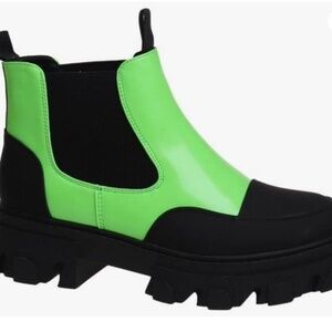 Neon dreams combat boots